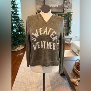 Olive Green Sweater Weather Women's Sweater